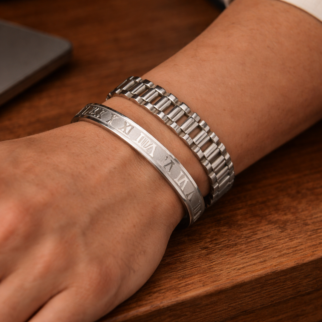 Roman Link Bracelet Set