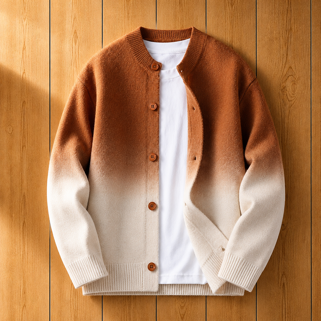 Elegant Ombre Knit Cardigan