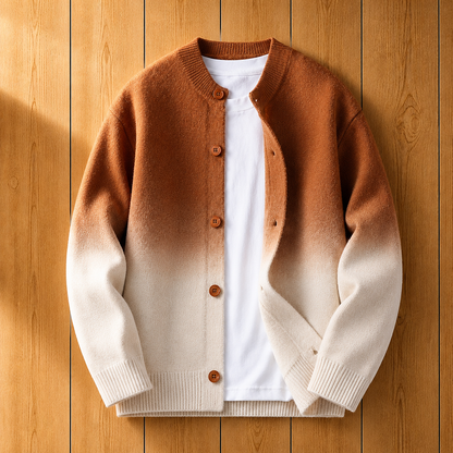 Elegant Ombre Knit Cardigan