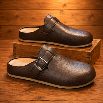 Comfortable Buckle Strap Mules