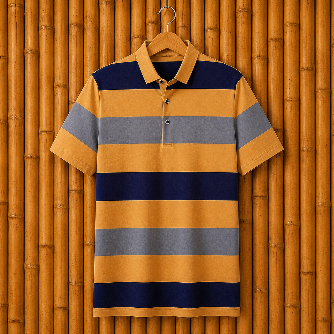 Modern Striped Polo Shirt