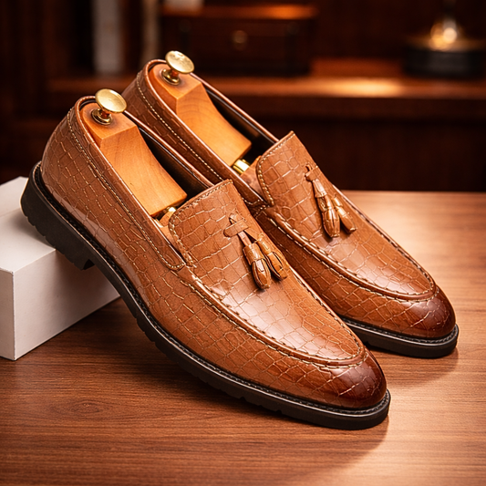 Croc Tassel Loafers