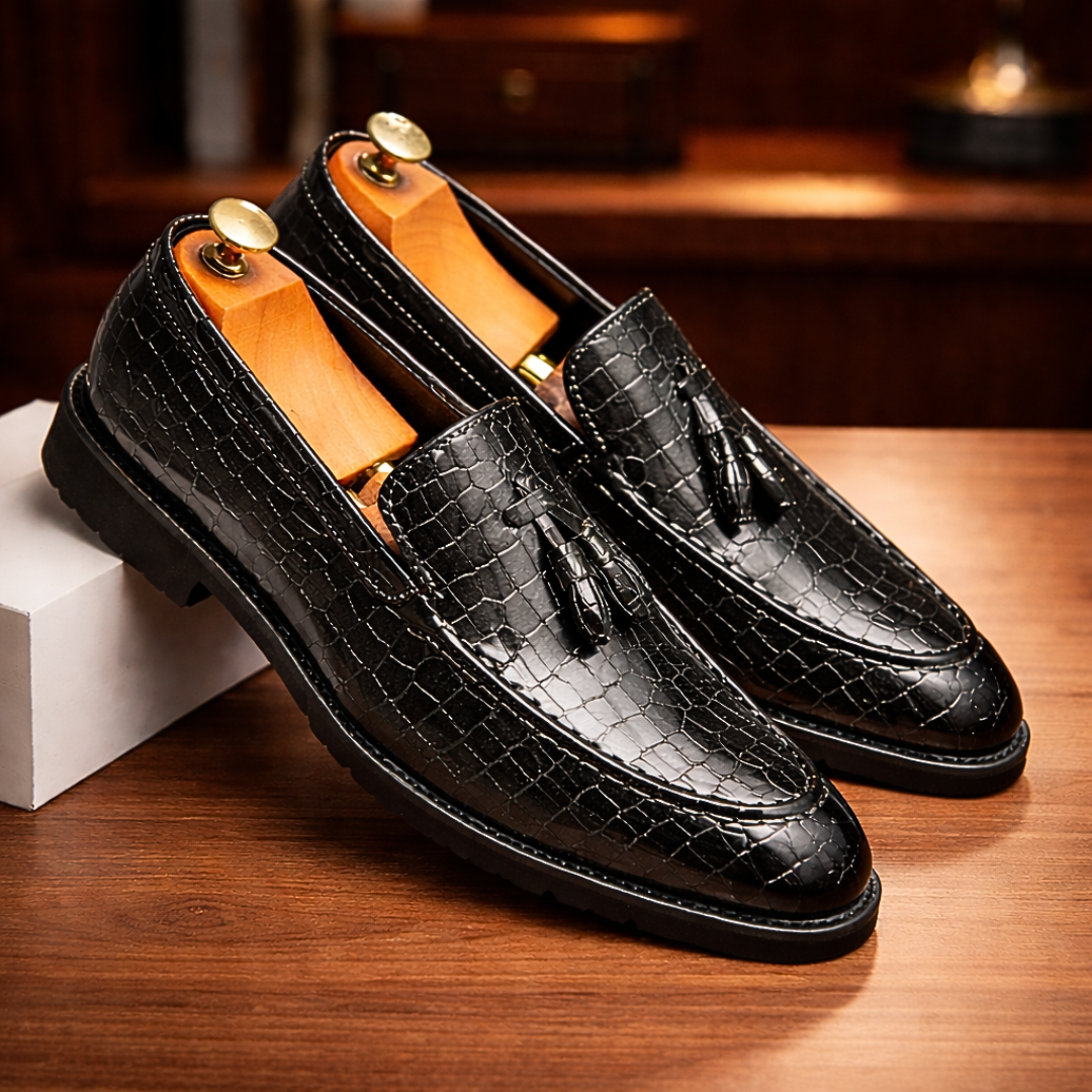 Croc Tassel Loafers