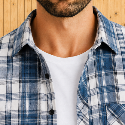 Brushed Plaid Flannel Overshirt