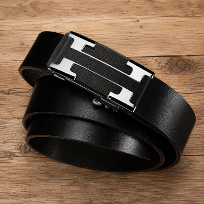 Automatic Ratchet Leather Belt