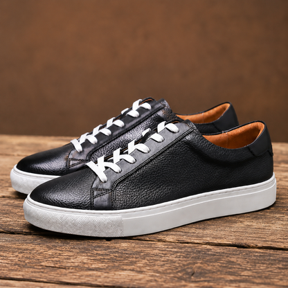 Lace-Up Leather Sneakers