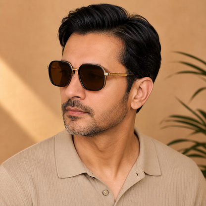 Geometric Frame Sunglasses