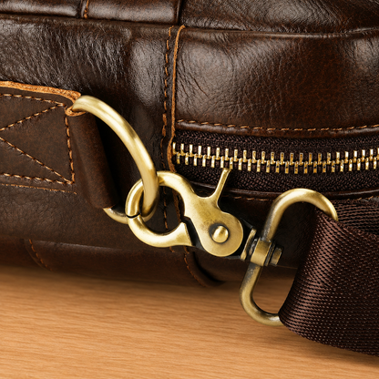 Leather Business Laptop Briefcase