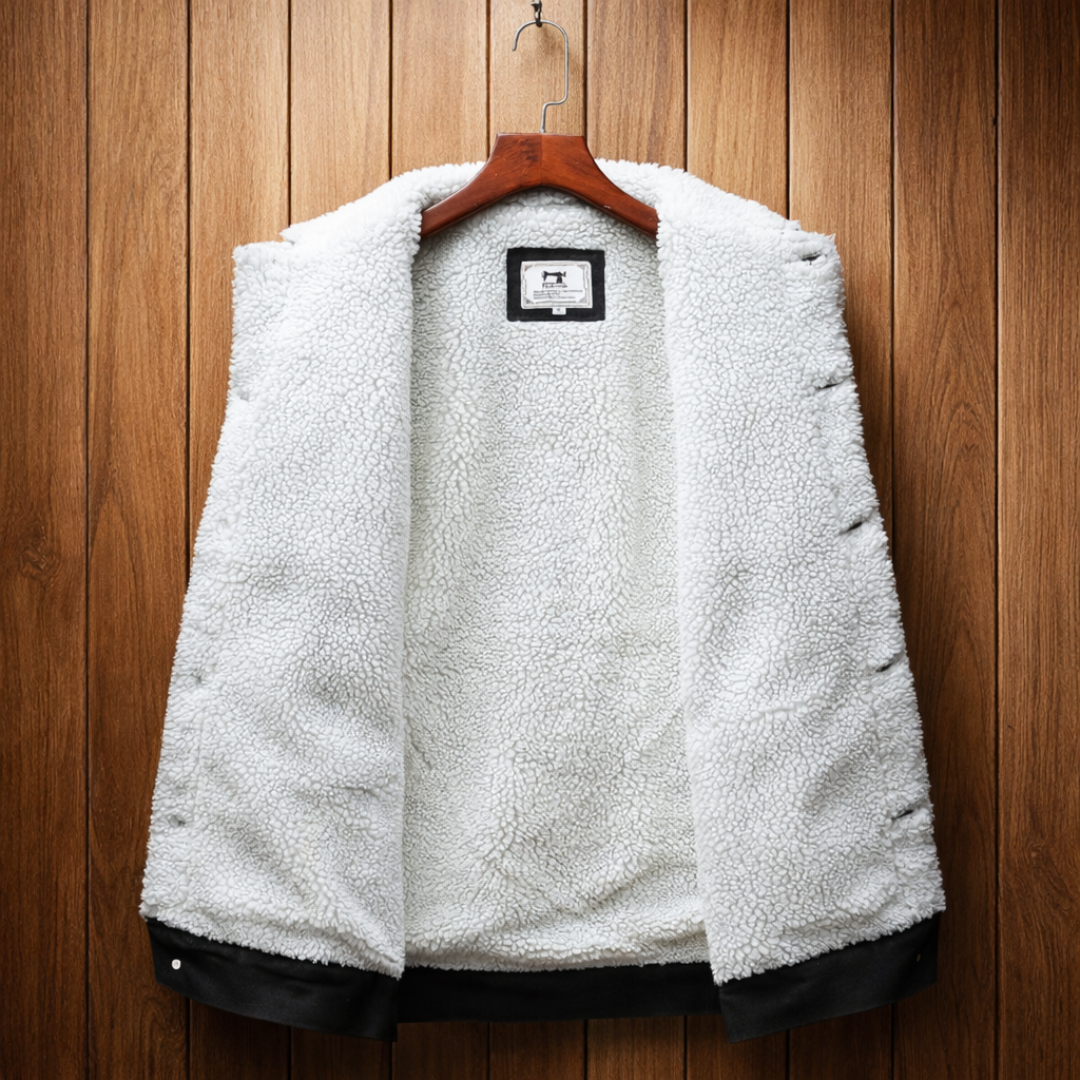 Fleece-Lined Denim Jacket