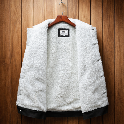 Fleece-Lined Denim Jacket