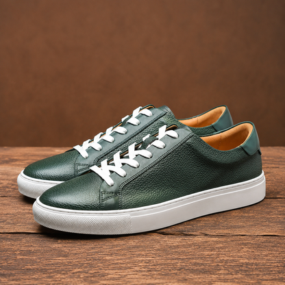 Lace-Up Leather Sneakers