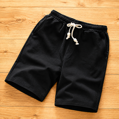 Linen Drawstring Casual Shorts