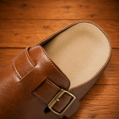 Comfortable Buckle Strap Mules