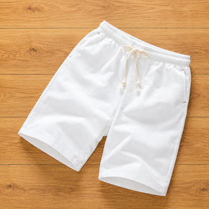 Linen Drawstring Casual Shorts