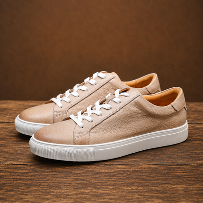 Lace-Up Leather Sneakers