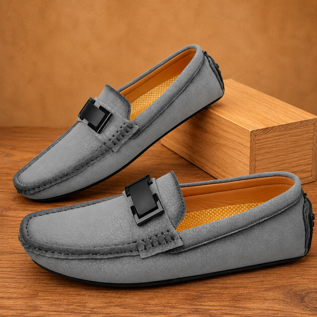 Metal-Bit Driving Loafers