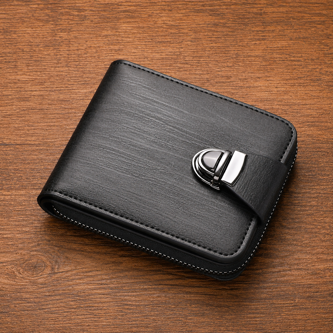 Leather Zip Around Wallet