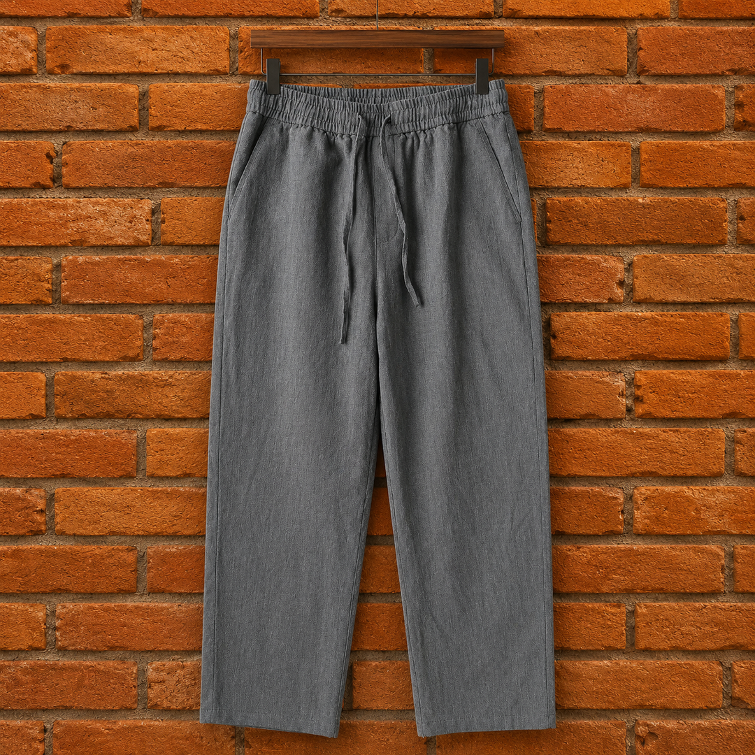 Relaxed Drawstring Tapered Trousers