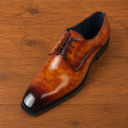 Hand-Patina Derby Shoes