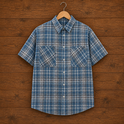 Plaid Button-Up Shirt