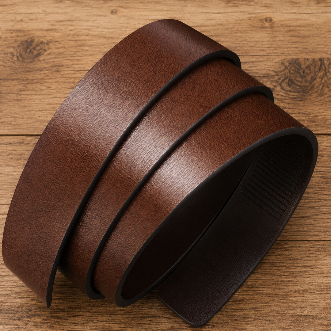 Automatic Ratchet Leather Belt
