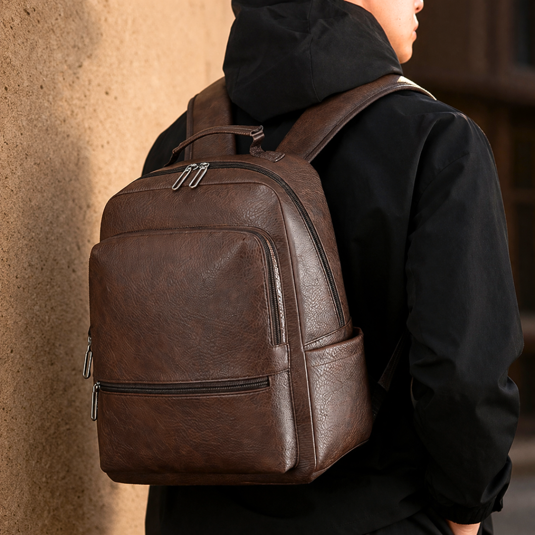Minimalist Leather Backpack