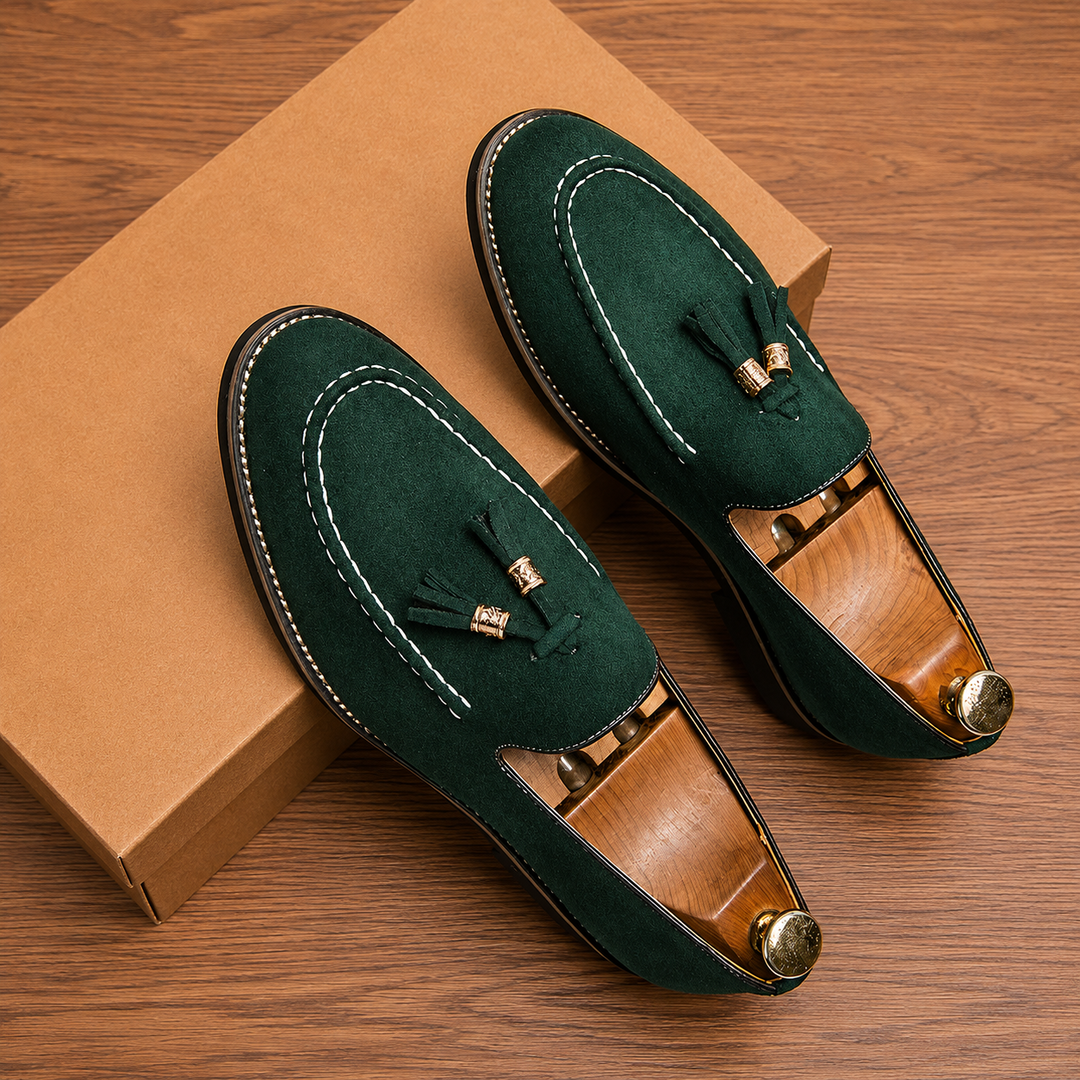 Suede Tassel Loafers
