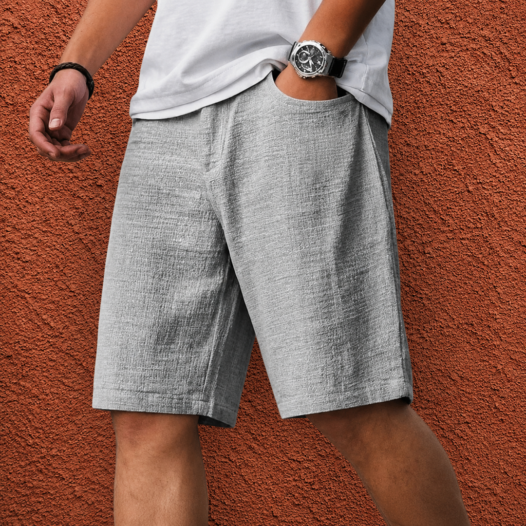 Textured Casual Comfort Shorts