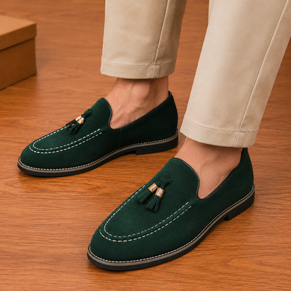 Suede Tassel Loafers