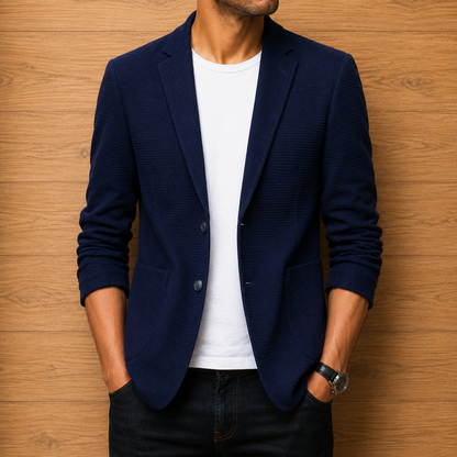 Polished Textured Casual Blazer