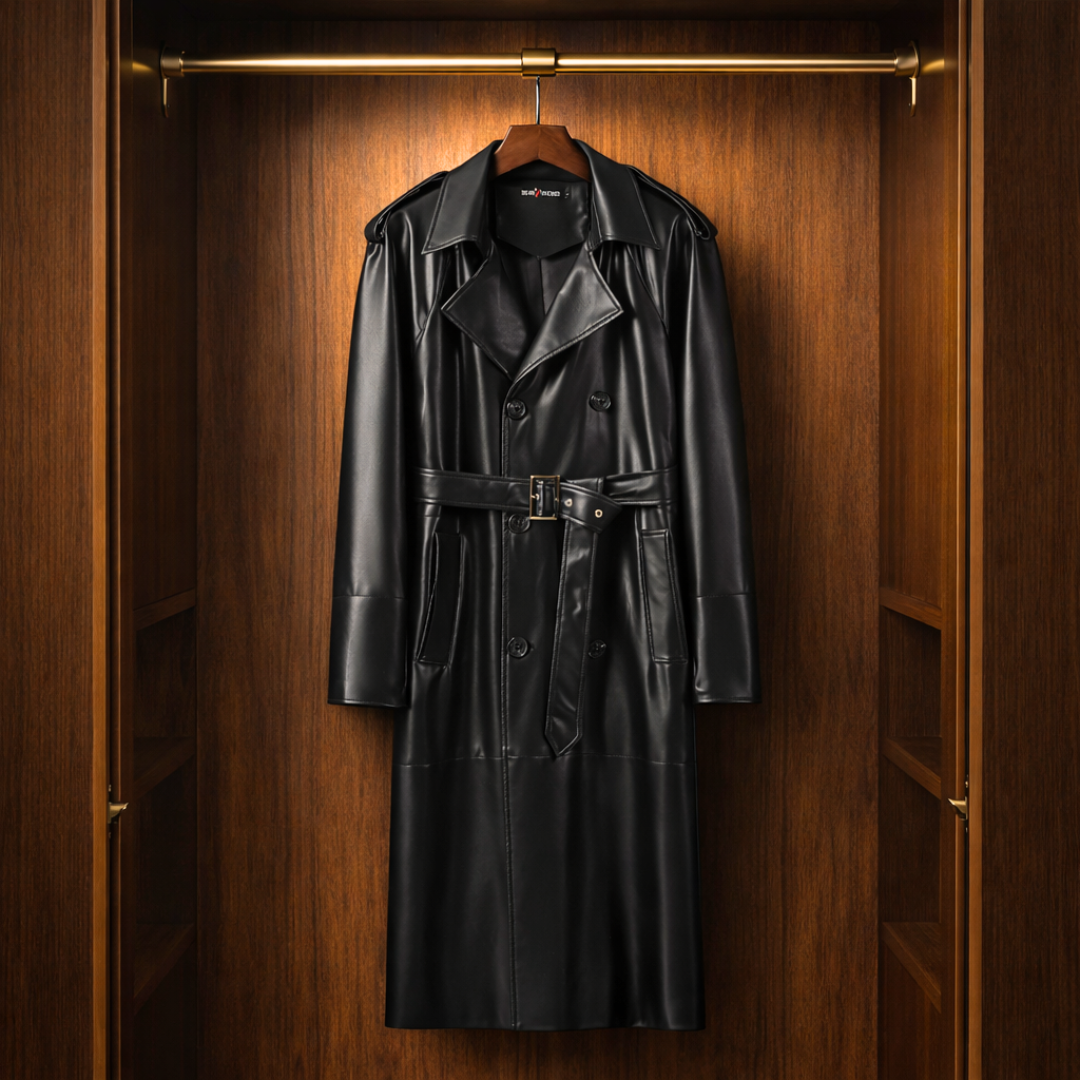 Premium Leather Overcoat