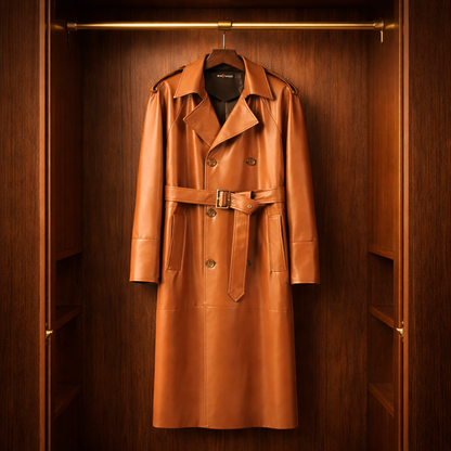 Premium Leather Overcoat