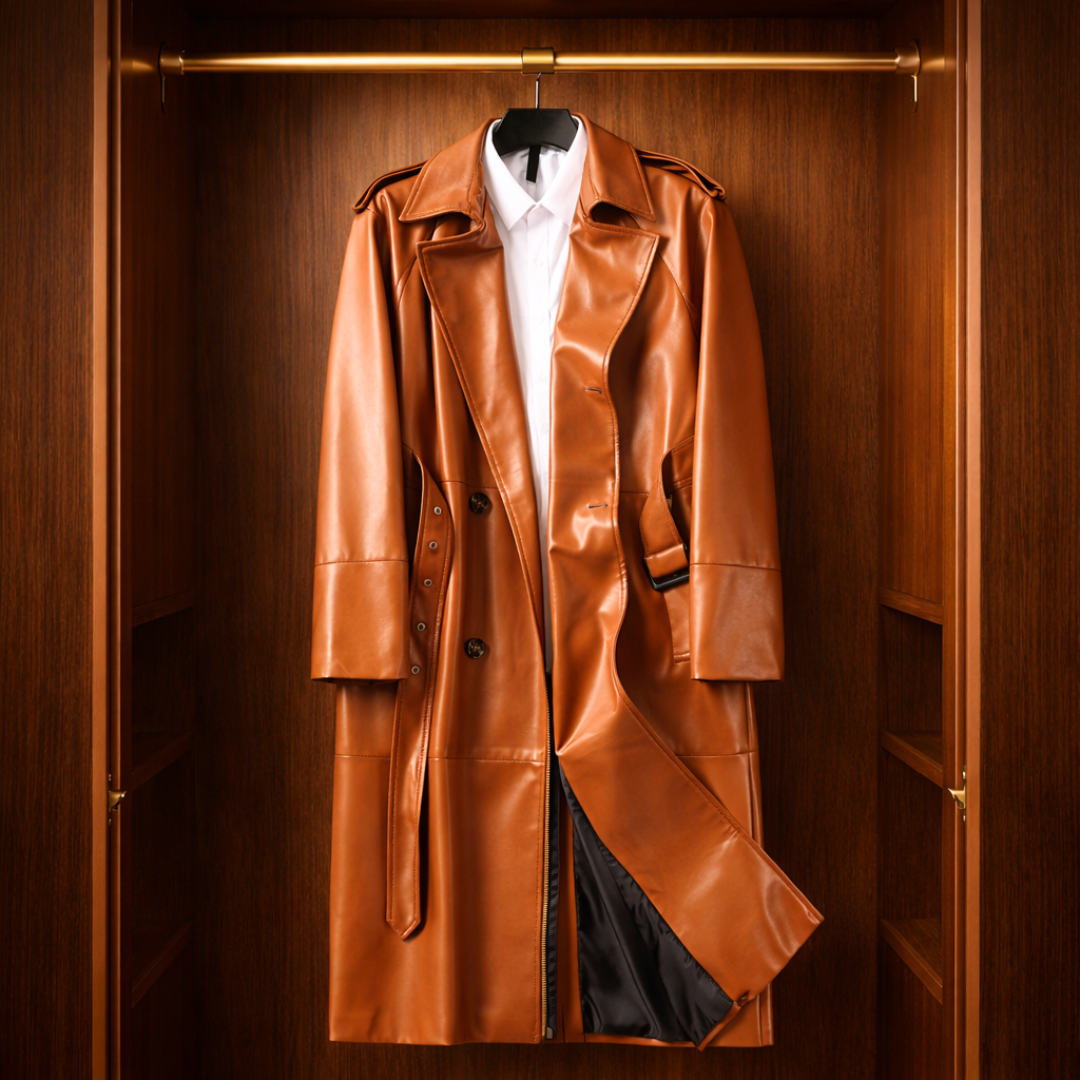 Premium Leather Overcoat