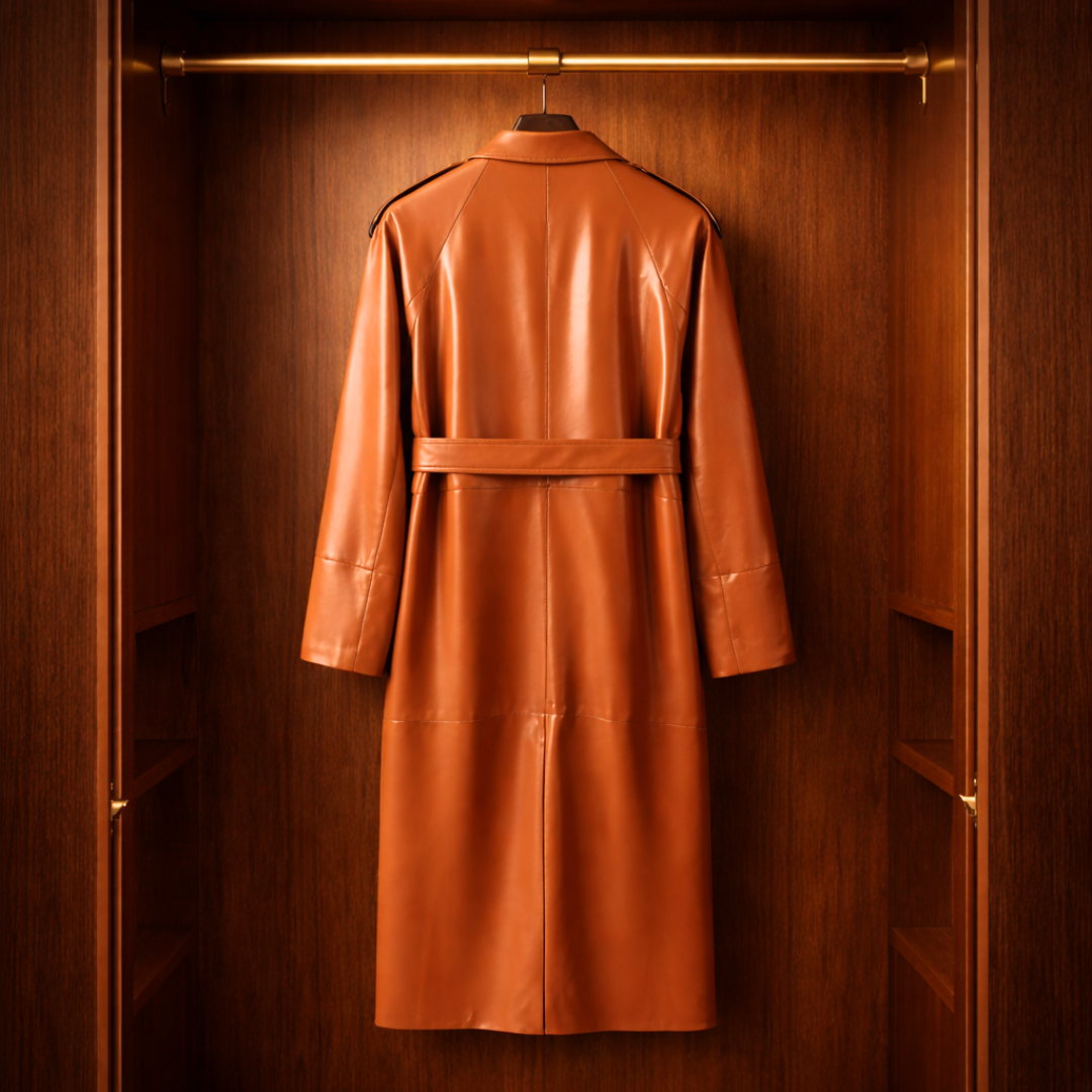 Premium Leather Overcoat