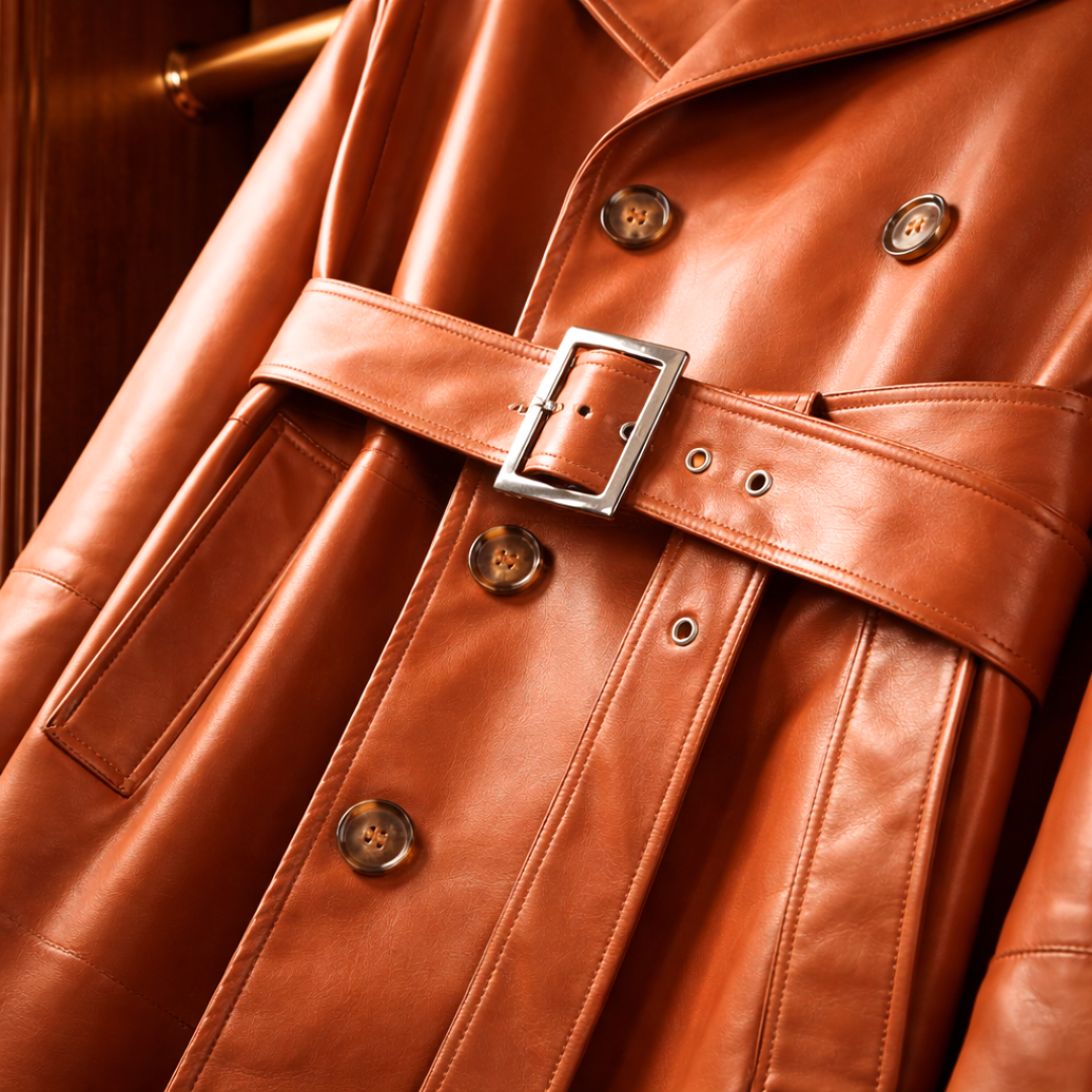 Premium Leather Overcoat