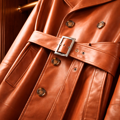 Premium Leather Overcoat