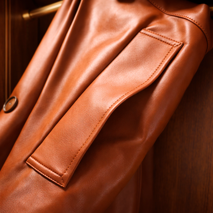 Premium Leather Overcoat