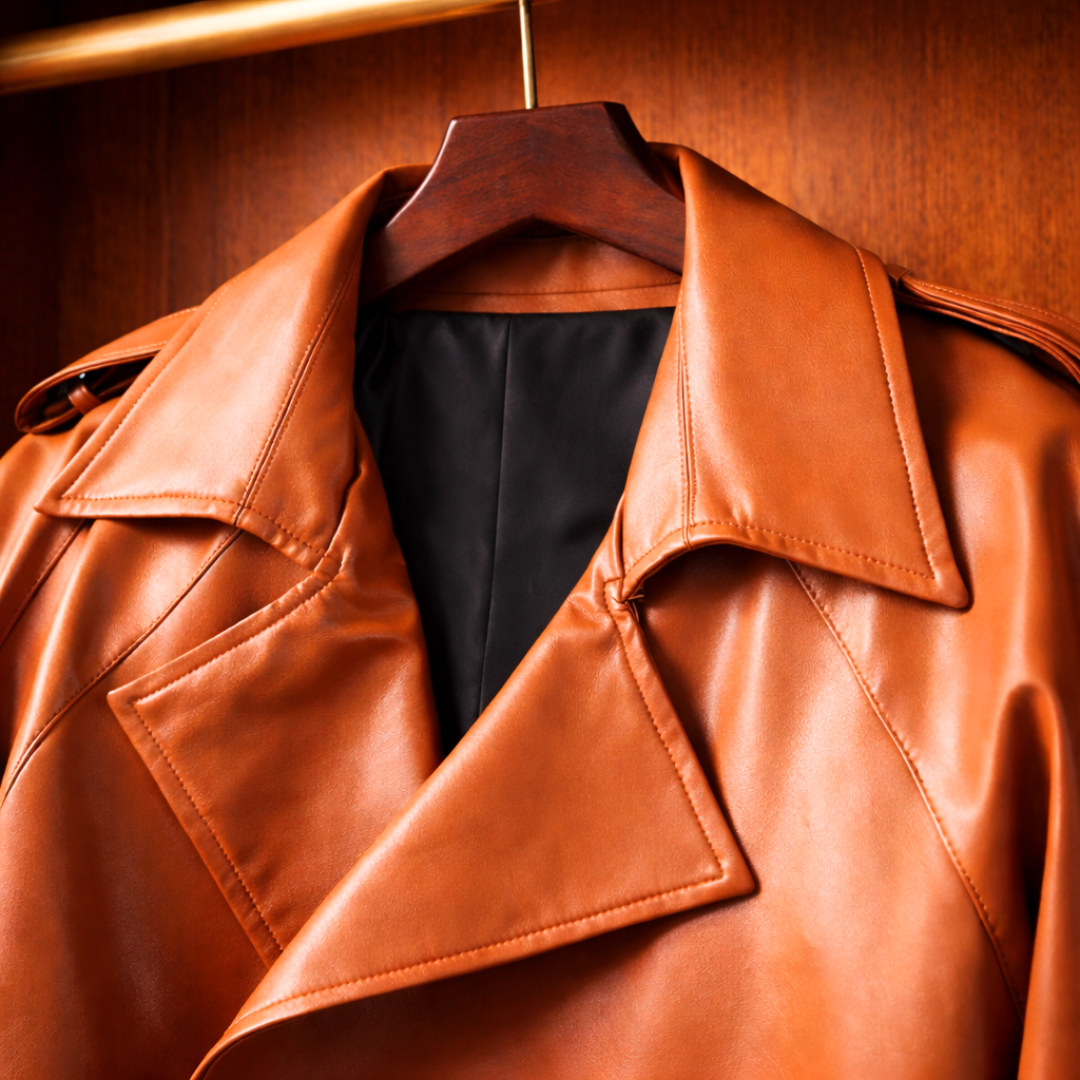Premium Leather Overcoat
