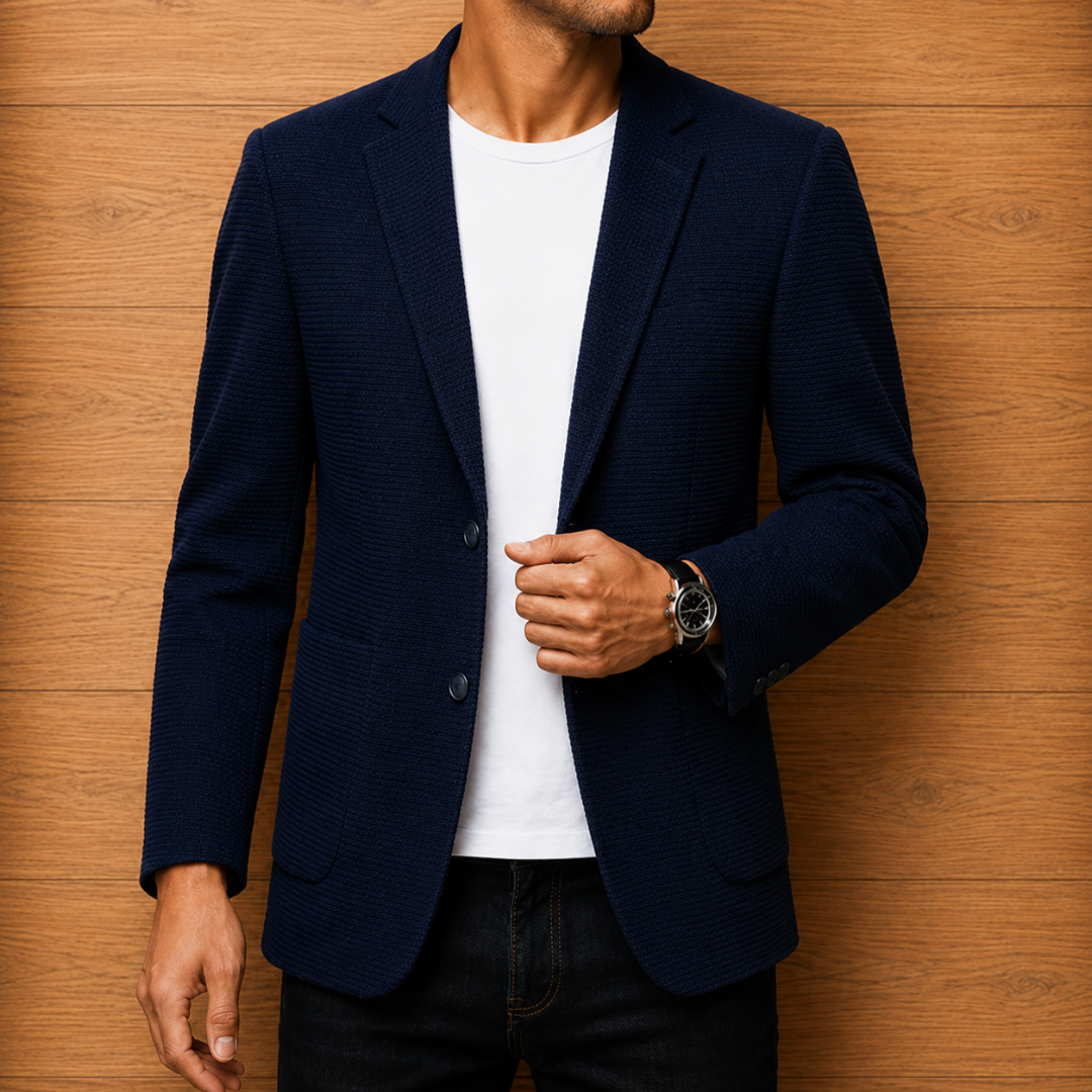 Polished Textured Casual Blazer