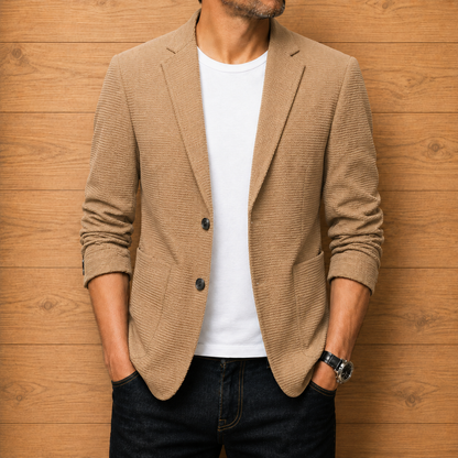 Polished Textured Casual Blazer