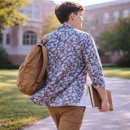 Modern Print Floral Shirt