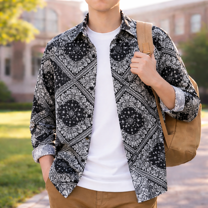 Modern Print Floral Shirt