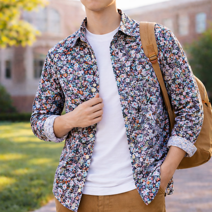 Modern Print Floral Shirt