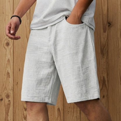 Textured Casual Comfort Shorts